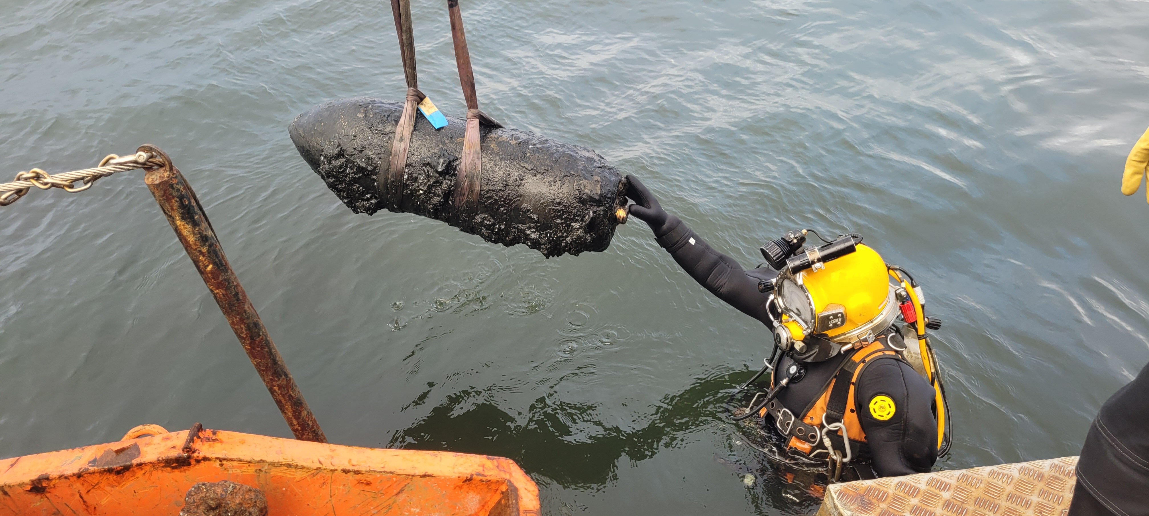 Diver with UXO